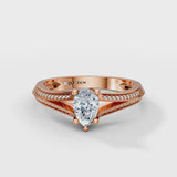 Pear Radiance Solitaire Engagement Ring