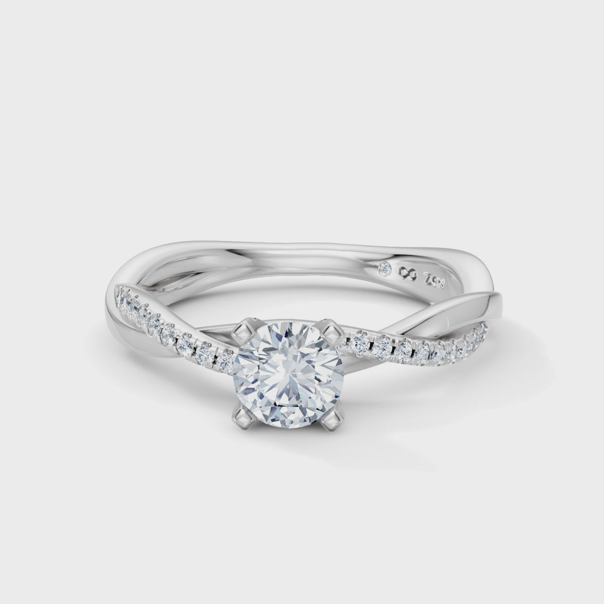 Round Eternal Solitaire Engagement Ring