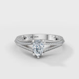 Pear Radiance Solitaire Engagement Ring