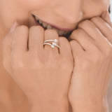 Solitaire Triple Dewdrop Ring