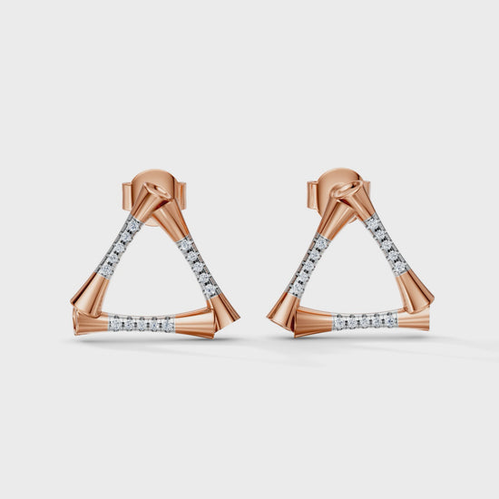 Celeste Angular Grace Triangle Studs