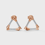 Celeste Angular Grace Triangle Studs