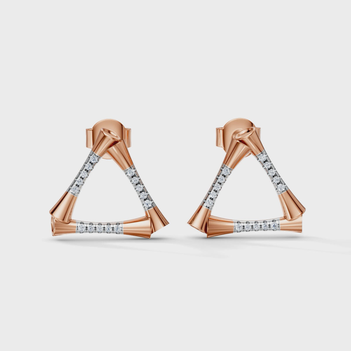 Celeste Angular Grace Triangle Studs