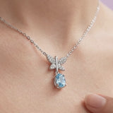Gem Pop Azure Flutter Pear Drop Pendant