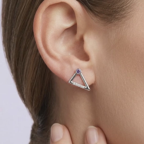 Gem Pop Radiant Triangle Spark Studs