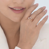 Seven Up Abstract Tri Bar Ring