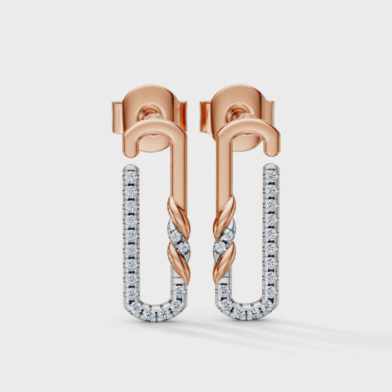 Celeste Sleek Spark Rectangular Drop Earrings