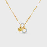 Gem Pop Golden Gleam Linked Hexagon Pendant