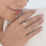 Signature Extra Small Round Pave Solitaire Ring