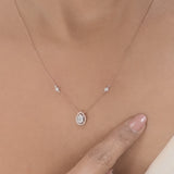 Signature Extra Small Drop Pave Solitaire Pendant