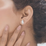 Signature Small Marquise Pave Solitaire Earrings