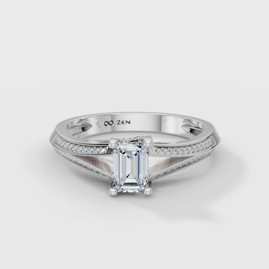 Emerald Cut Radiance Solitaire Engagement Ring