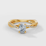 Oval Eternal Solitaire Engagement Ring