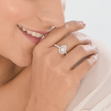 Solitaire Luminous Teardrop Ring